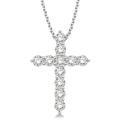 14K White Gold Diamond Necklace - Tapper's Jewelry 
