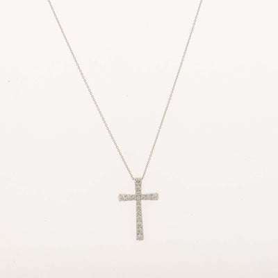 14K White Gold Diamond Necklace - Tapper's Jewelry 