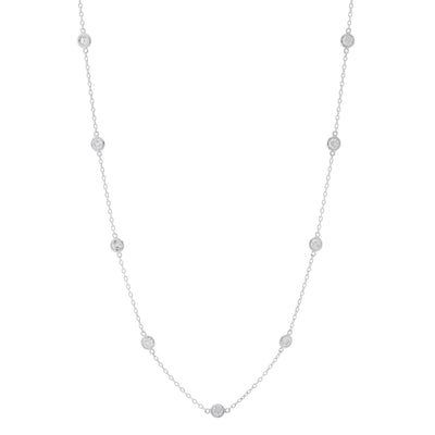 14K WHITE GOLD DIAMOND NECKLACE - Tapper's Jewelry 