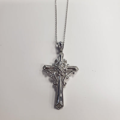 14K White Gold Diamond Necklace - Tapper's Jewelry 