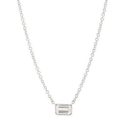 14K White Gold Diamond Necklace - Tapper's Jewelry 