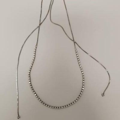14K White Gold Diamond Necklace - Tapper's Jewelry 