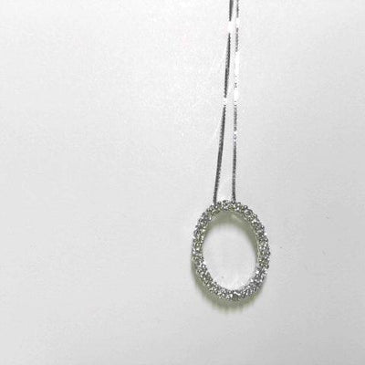 14K White Gold Diamond Necklace - Tapper's Jewelry 