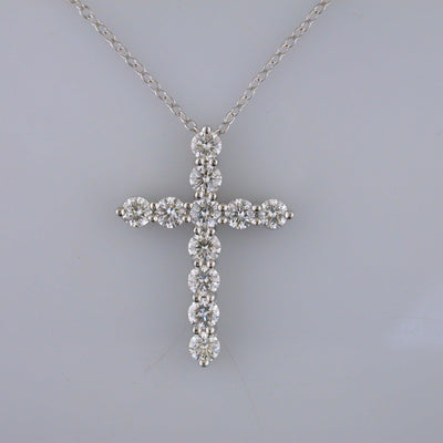 14K White Gold Diamond Necklace - Tapper's Jewelry 