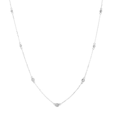 14K White Gold Diamond Necklace - Tapper's Jewelry 