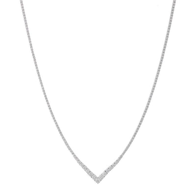 14K White Gold Diamond Necklace - Tapper's Jewelry 