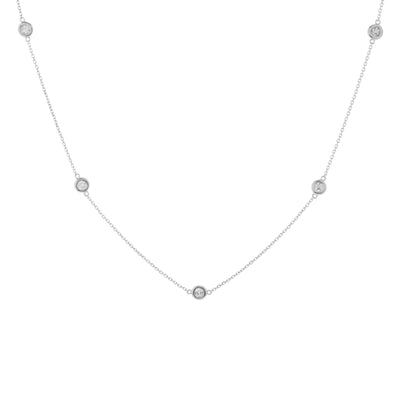 14K WHITE GOLD DIAMOND NECKLACE - Tapper's Jewelry 