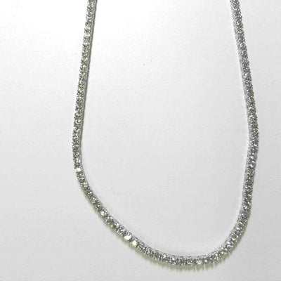 14K White Gold Diamond Necklace