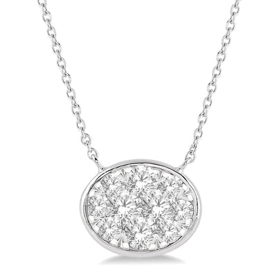 14K White Gold Diamond Necklace - Tapper's Jewelry 