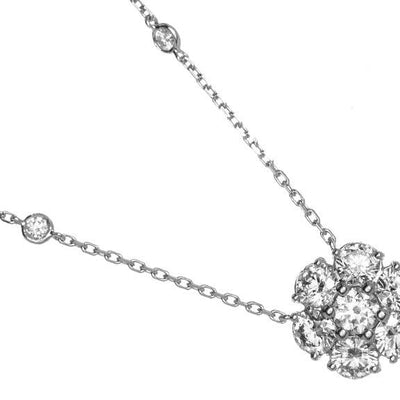 14K White Gold Diamond Necklace - Tapper's Jewelry 