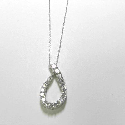 14K White Gold Diamond Necklace