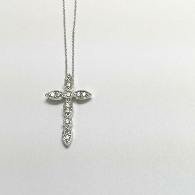14K White Gold Diamond Necklace