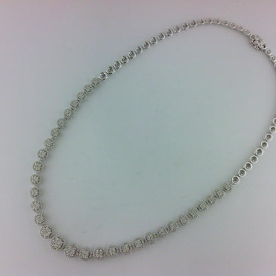 14K White Gold Diamond Necklace - Tapper's Jewelry 