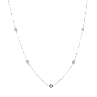 14K White Gold Diamond Necklace - Tapper's Jewelry 
