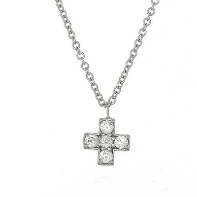 14K White Gold Diamond Necklace - Tapper's Jewelry 