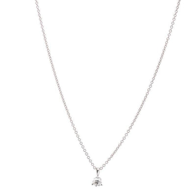 14K White Gold Diamond Necklace