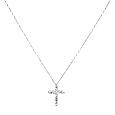 14K White Gold Diamond Necklace