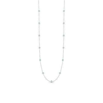 14K WHITE GOLD DIAMOND NECKLACE - Tapper's Jewelry 