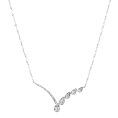 14K White Gold Diamond Necklace - Tapper's Jewelry 
