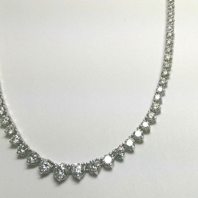 14K White Gold Diamond Necklace