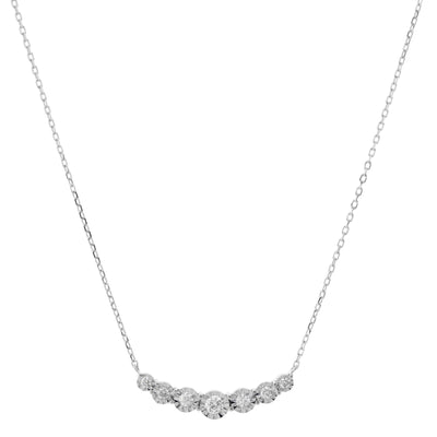 14K White Gold Diamond Necklace - Tapper's Jewelry 