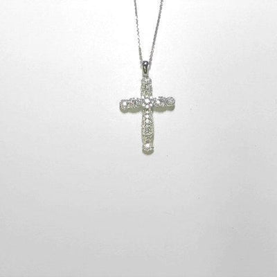 14K White Gold Diamond Necklace