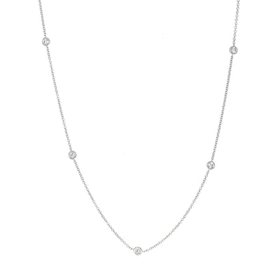 14K White Gold Diamond Necklace - Tapper's Jewelry 