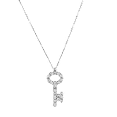 14K White Gold Diamond Necklace
