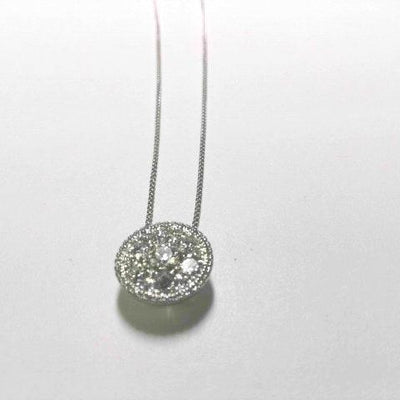 14K White Gold Diamond Necklace - Tapper's Jewelry 