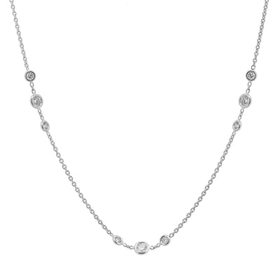 14K White Gold Diamond Necklace - Tapper's Jewelry 