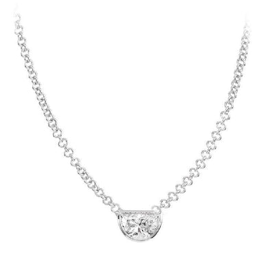 14K WHITE GOLD DIAMOND NECKLACE - Tapper's Jewelry 
