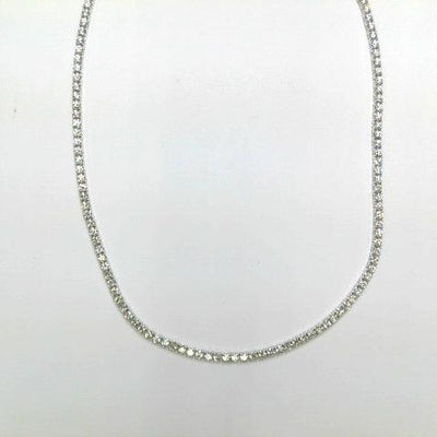 14K White Gold Diamond Necklace