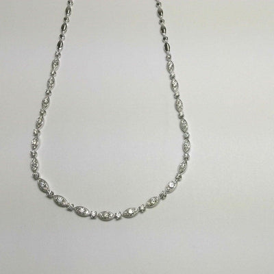 14K White Gold Diamond Necklace - Tapper's Jewelry 