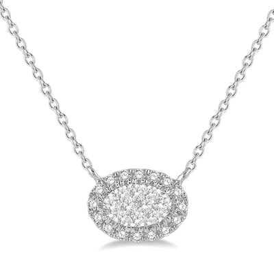 14K White Gold Diamond Necklace - Tapper's Jewelry 