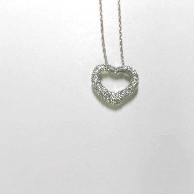 14K White Gold Diamond Necklace - Tapper's Jewelry 