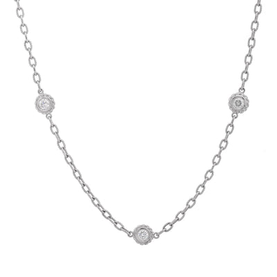 14K White Gold Diamond Necklace - Tapper's Jewelry 