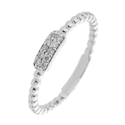 14K WHITE GOLD DIAMOND PAVE BAND - Tapper's Jewelry 