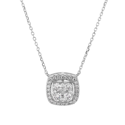 14K WHITE GOLD DIAMOND PENDANT NECKLACE - Tapper's Jewelry 