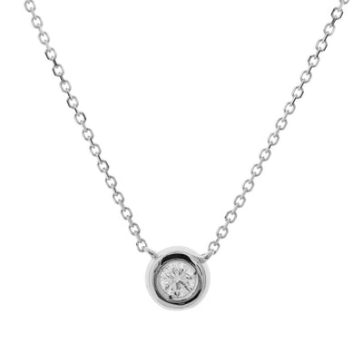 14K WHITE GOLD DIAMOND PENDANT NECKLACE - Tapper's Jewelry 