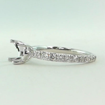 14K White Gold Diamond Ring Mounting - Tapper's Jewelry 