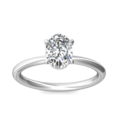 14K White Gold Diamond Ring Mounting - Tapper's Jewelry 