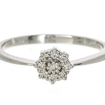 14K White Gold Diamond Ring