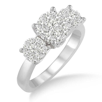 14K WHITE GOLD DIAMOND RING