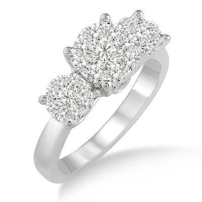 14K WHITE GOLD DIAMOND RING