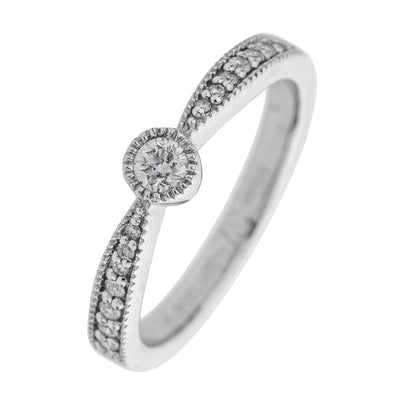 14K White Gold Diamond Ring - Tapper's Jewelry 