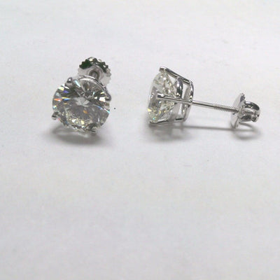 14K WHITE GOLD LAB GROWN DIAMON STUD EARRINGS - Tapper's Jewelry 