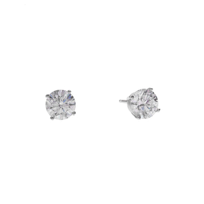 14K White Gold Lab Grown Diamond Earrings - Tapper's Jewelry 
