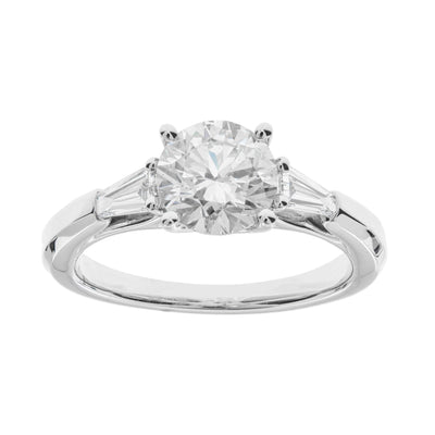 14K WHITE GOLD LAB GROWN DIAMOND ENGAGEMENT RING - Tapper's Jewelry 