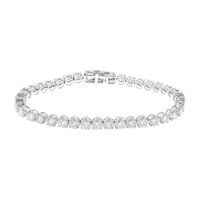14K WHITE GOLD LAB GROWN DIAMOND ETENRITY BRACELET - Tapper's Jewelry 