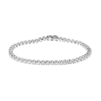 14K WHITE GOLD LAB GROWN DIAMOND ETERNITY BRACELET - Tapper's Jewelry 